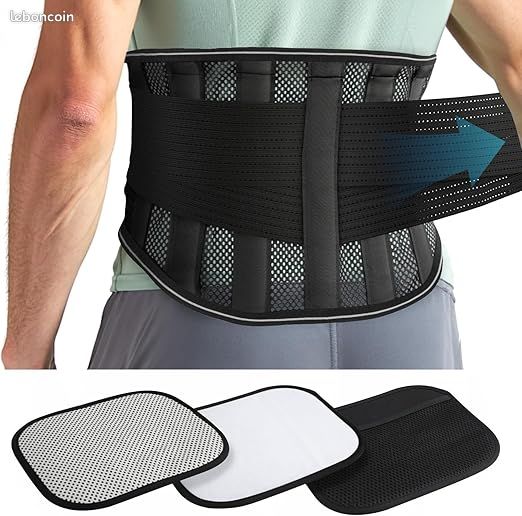 Ceinture Lombaire Homme et Femme, Ceinture Dorsale avec Supports