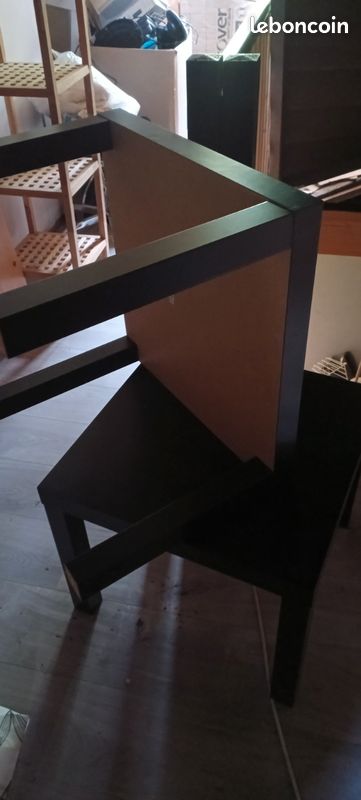 Lot de 2 tables Ikea Lack noir (image 2)