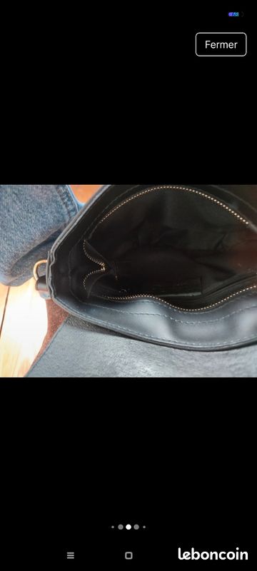 Sac cuir noir léopard (image 11)