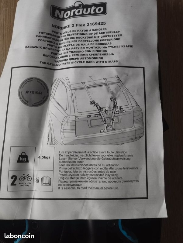 Porte vélo Norbike flex Norauto Équipement auto
