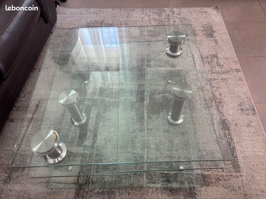 Table basse en verre modulable (image 1)