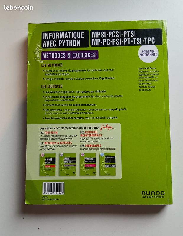 Informatique avec Python – Prépa MPSI PCSI PTSI – Dunod (image 3)