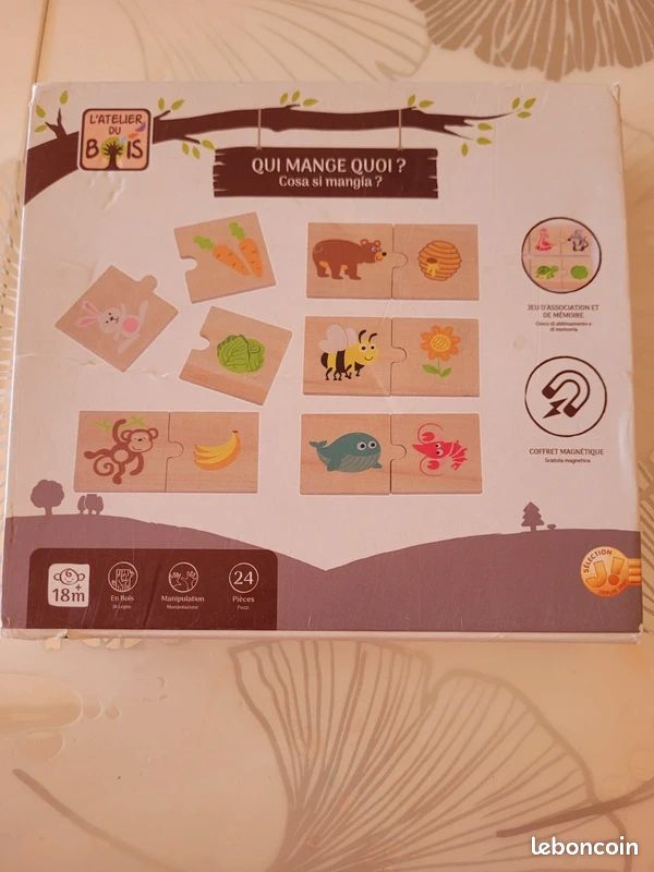 Jeu en bois - Qui mange quoi ? (image 1)