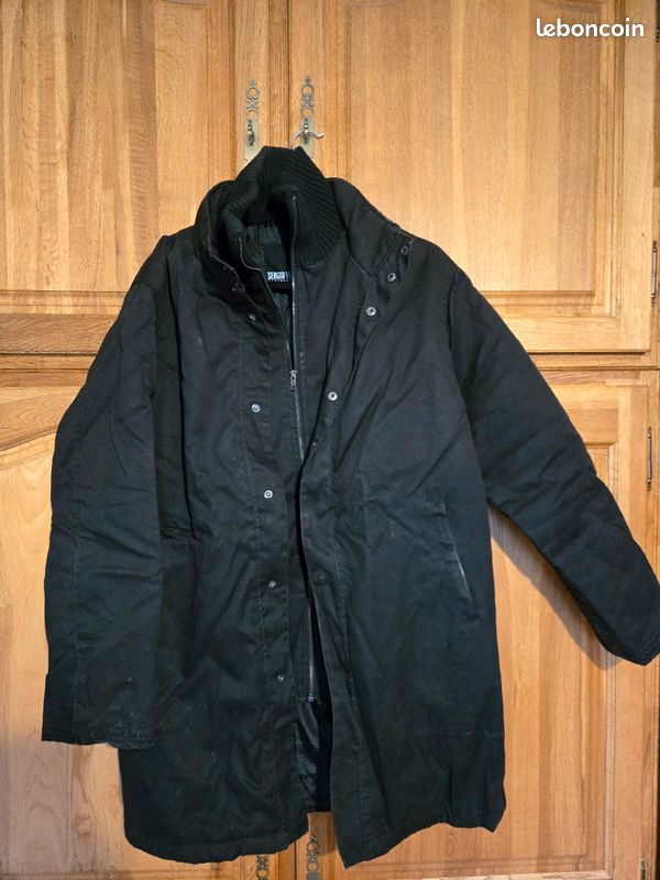 Veste cirée noir homme (image 1)