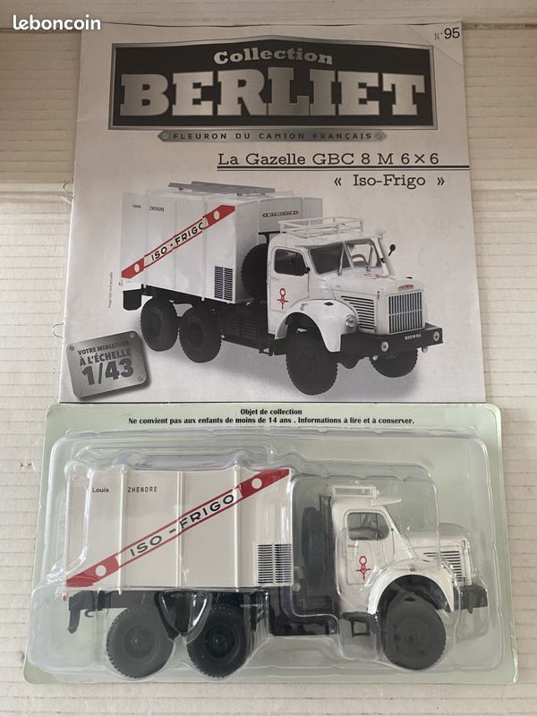 Véhicule Miniature Berliet GBC GAZELLE 8M 6X6 iso-frigo 1/43 ixo (image 1)