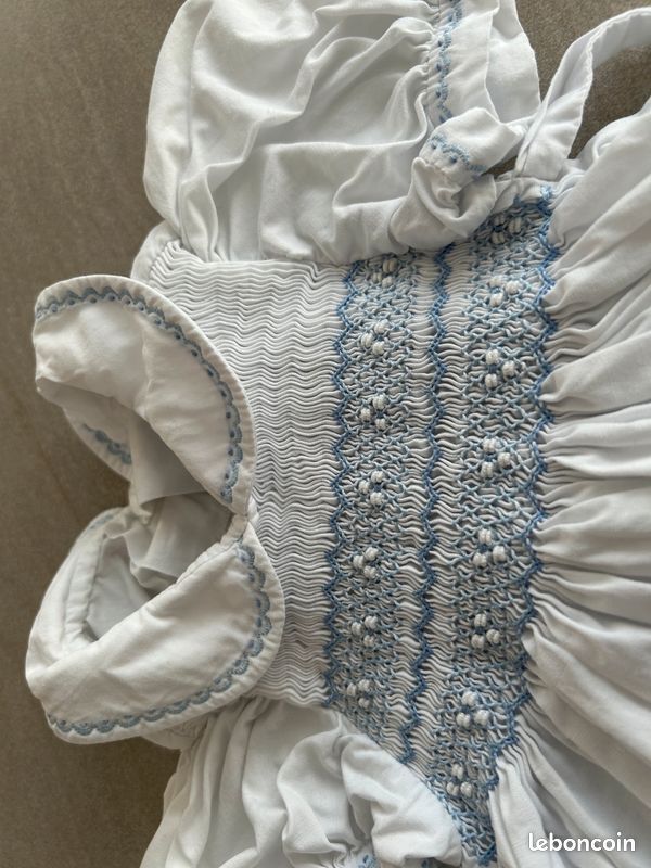 Barboteuse vintage Fait main 6 mois (image 4)