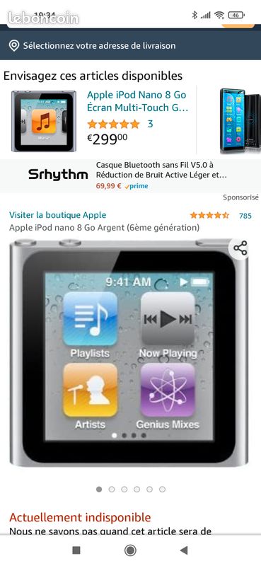 IPod nano Apple 8G Neuf (image 3)