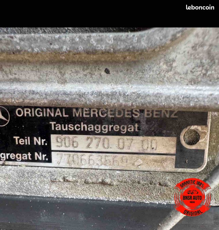 BOITE DE VITESSE AUTOMATIQUE A9062700700 MERCEDES-BENZ - CAMPING CAR Modèle SPRINTER 5-T (image 5)