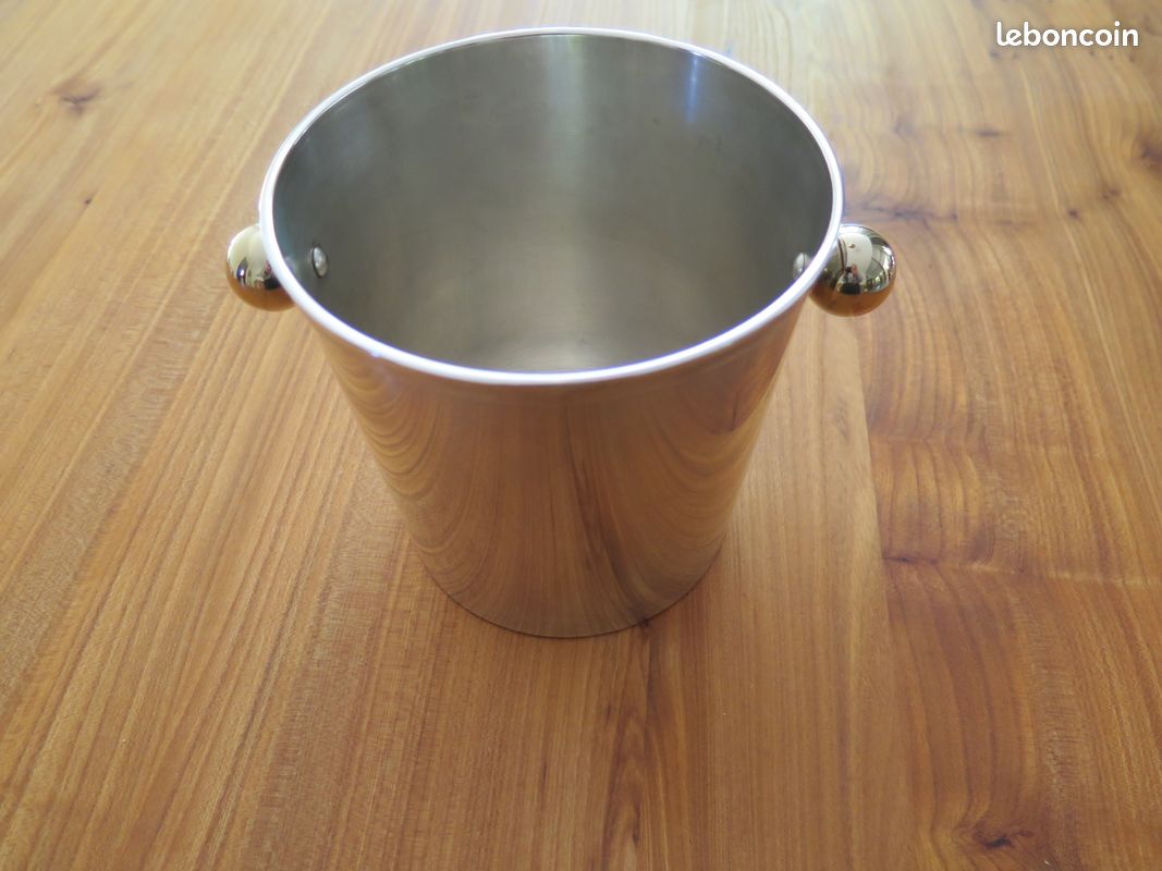 SEAU À CHAMPAGNE ou à glace avec anses en métal argenté - XX° siècle EUR 48,90 - PicClick FR