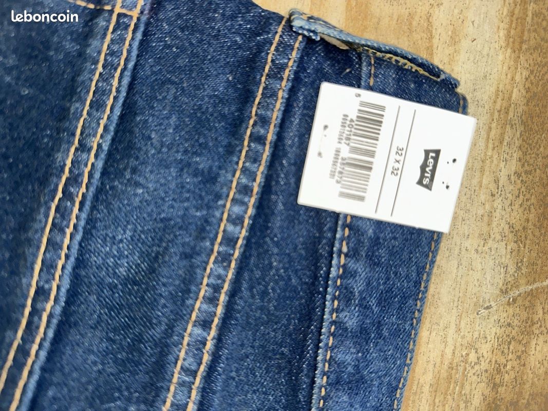 Jean Levi’s 501 Original Homme W32 L32 Bleu Stretch – Neuf avec Étiquettes (image 10)