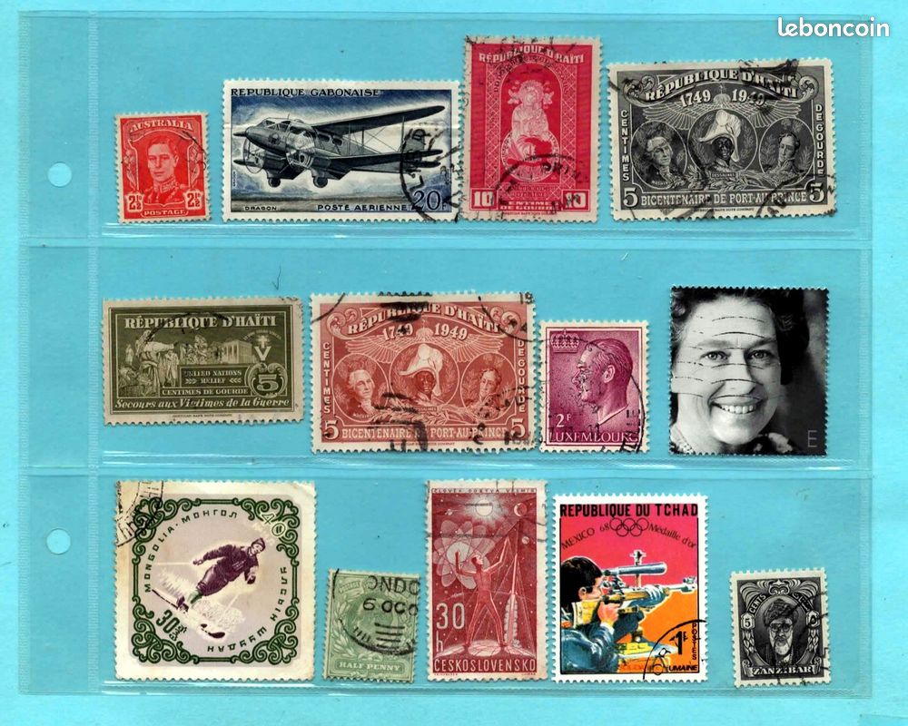 Lot de 600 timbres poste de collection tous différents dont 100 timbres Français Philatélie (image 3)