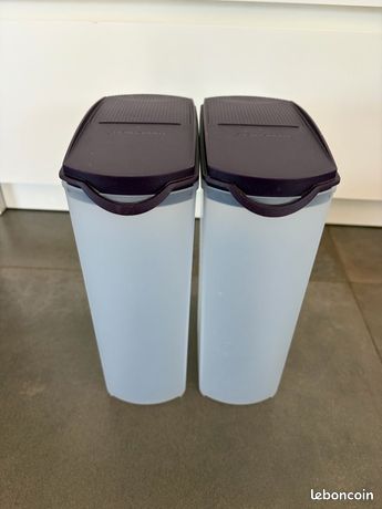 Tupperware Modular Mates Boîte de conservation carrée pour aliments Noir 5,3 l
