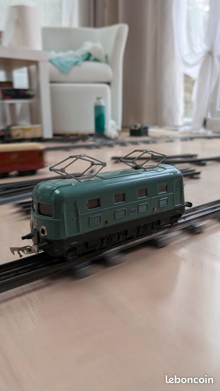 Ancien Train JEP – Panneau 4 Feux Rouges – Échelle 0 – Ampoule Fonctionnelle – Usure