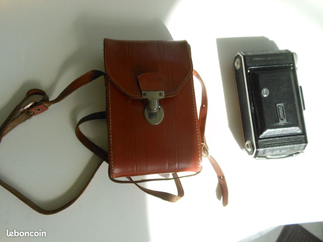 Ancien Appareil Photo Kodak Kinax Avec étui Cuir – Vintage, état D'occasion