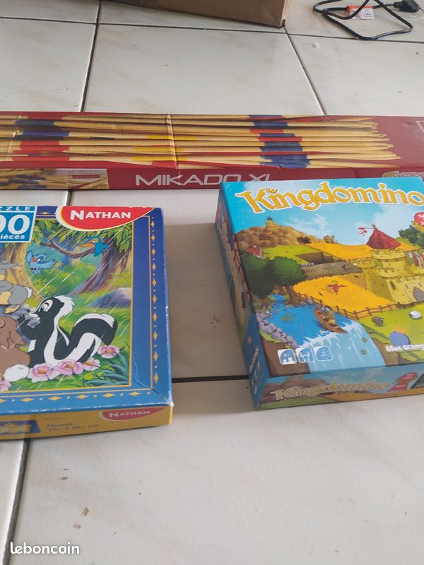 3 Jeux enfant kingdomino Mikado geant et puzzle dysney (image 1)