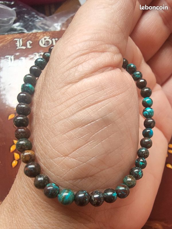 Bracelet en Chrysocolle du Congo très belle qualité (image 1)