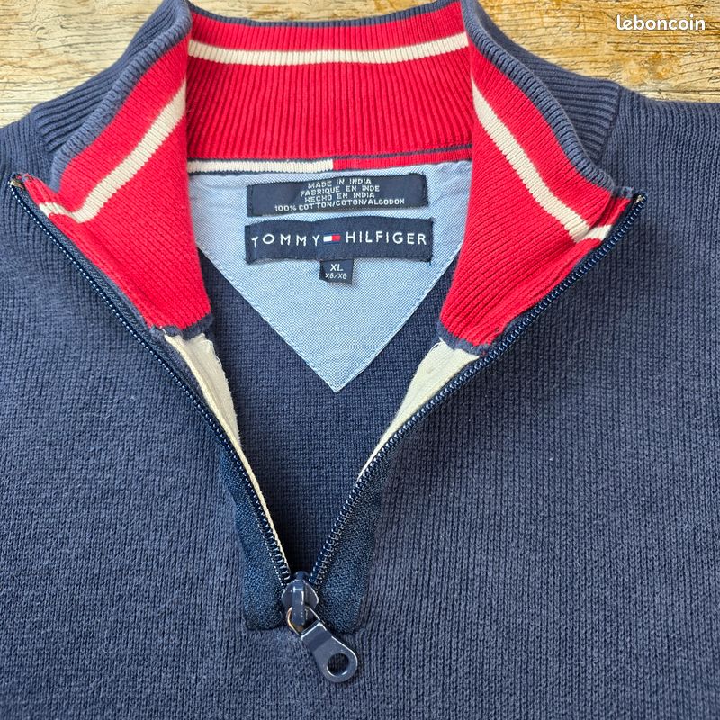 Pull à demi-fermeture éclair Supreme Crest Applique, bleu marine Homme