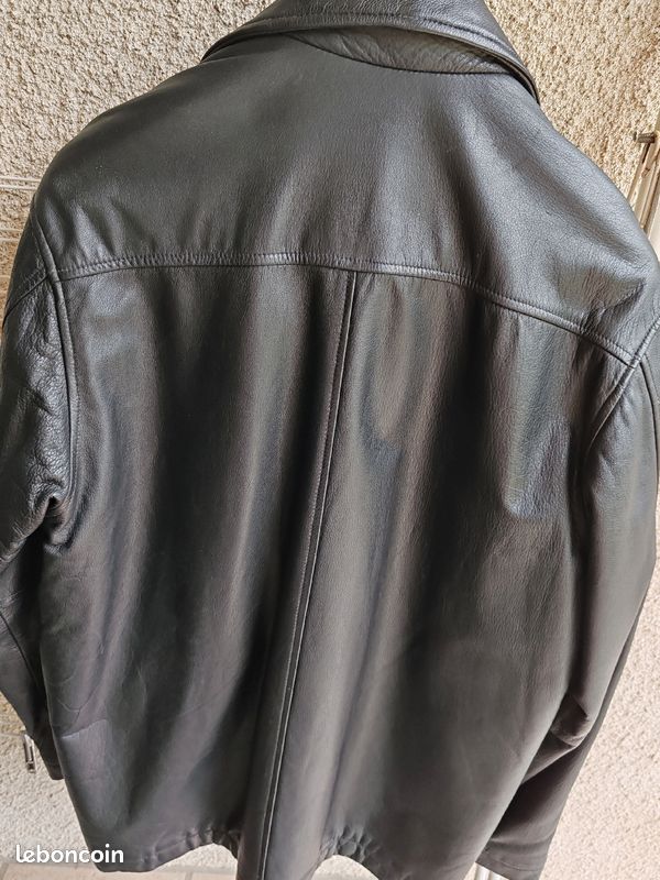 Veste 3/4 homme en cuir (image 2)