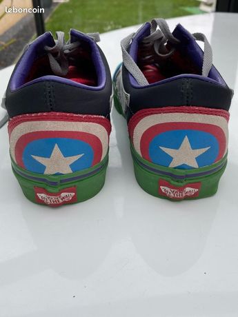 Captain Amerika Sepatu Vans Amerika Vans Marvel Old School