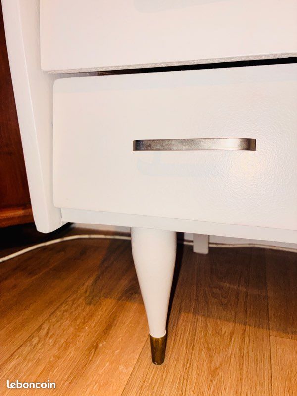 Commode en bois Style Scandinave 4 tiroirs Pieds combats vs (image 6)