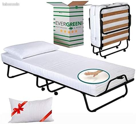 Lit Pliable Simple avec Matelas 90x200 (image 1)