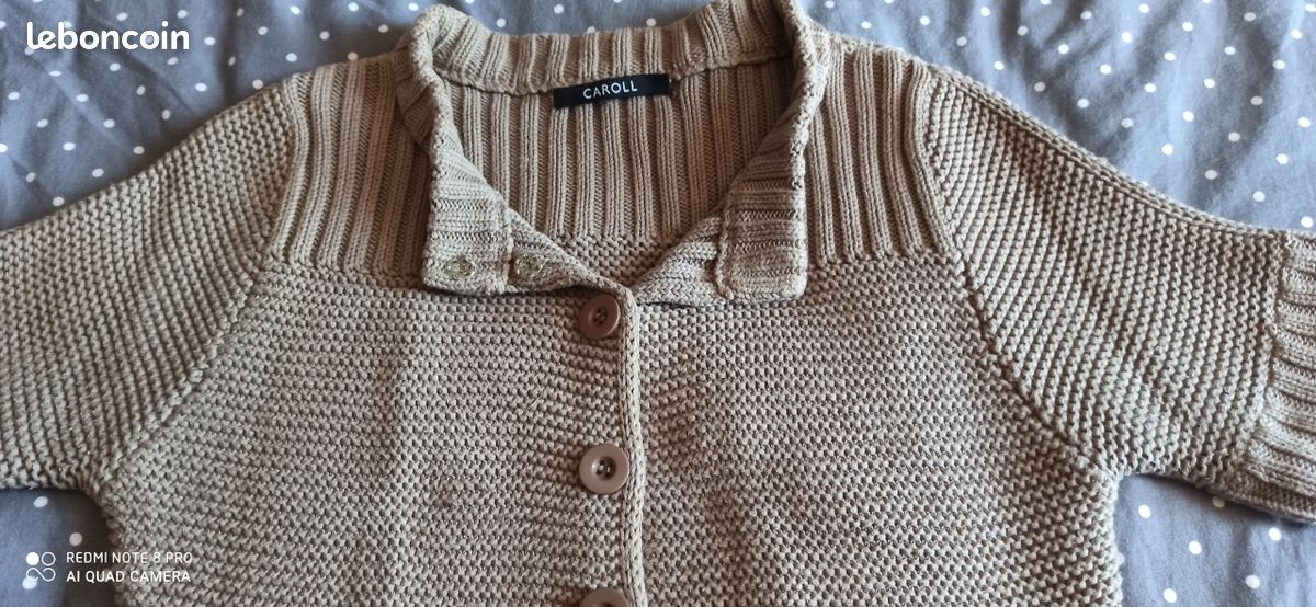 GILET CAROLL EN CACHEMIRE TAILLE 36