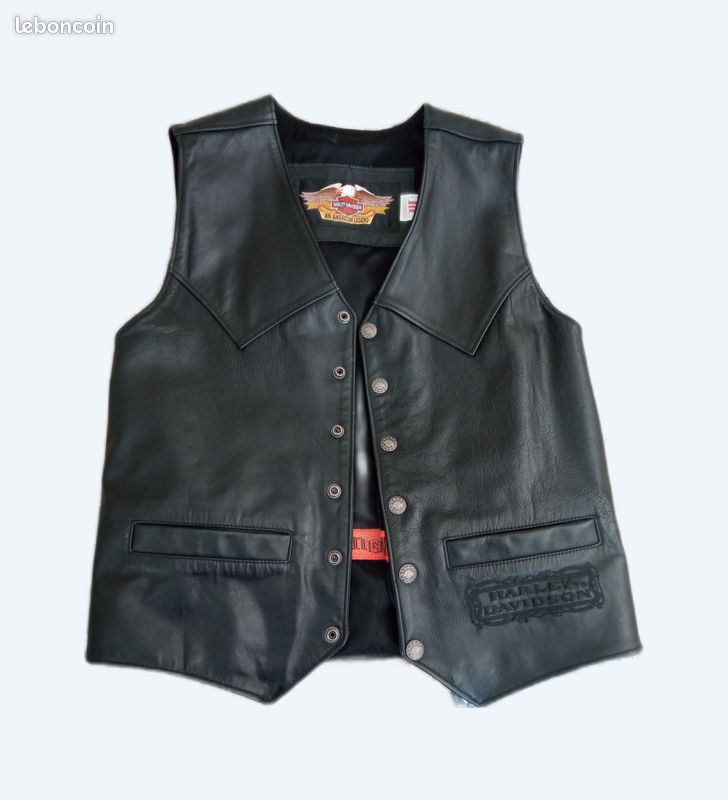 Gilet en cuir, Harley Davidson taille M (image 1)