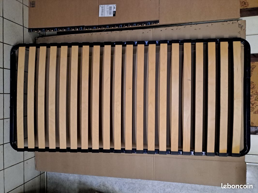Lit pliant 190 x70 et sommier lattes 190 x90 (image 1)