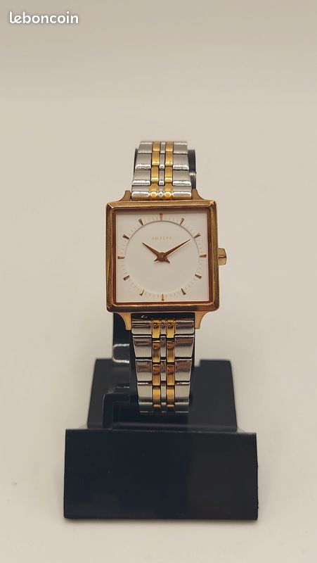 Montre Amalys carré femme, bicolore (image 1)
