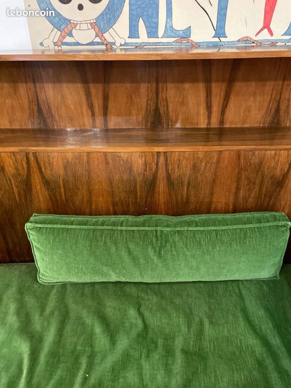 Magnifique ancien lit banquette canapé art déco / art nouveau, possibilité Louis Majorelle (voir dernière photo) (image 8)