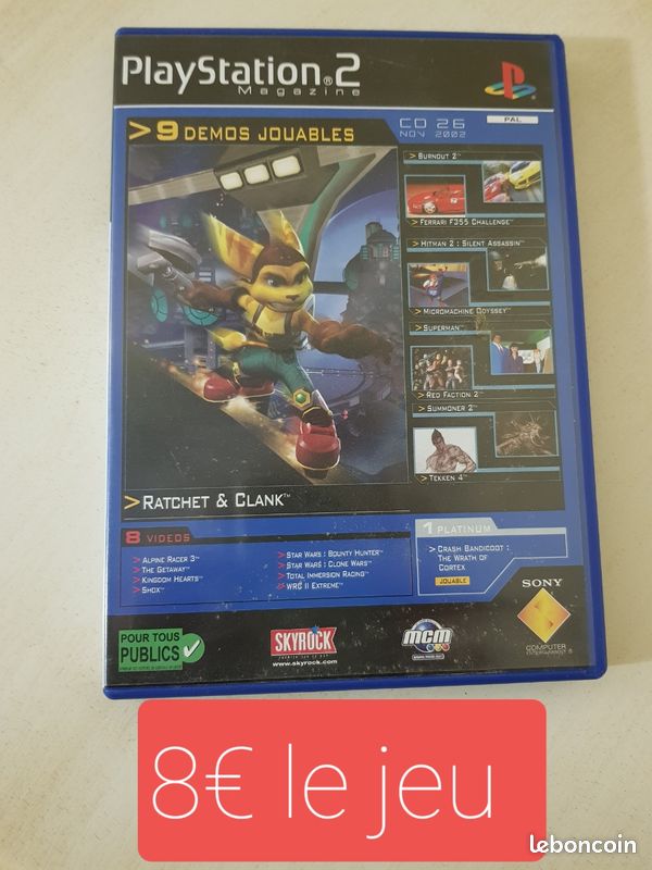 Lot De 8 Jeux Démo PlayStation 2 PS2 - Version Jouable, Bon état