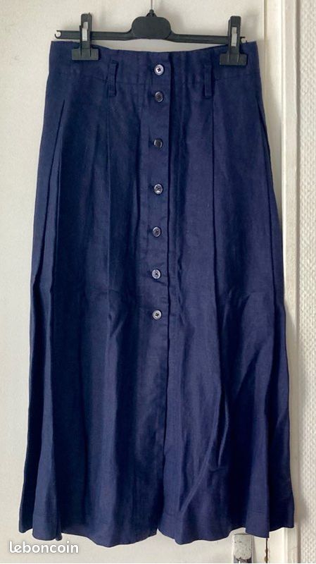 Jupe Crayon Comptoir Des Cotonniers - Taille 42 - Bleu Marine - Neuve Avec étiquettes (135€)