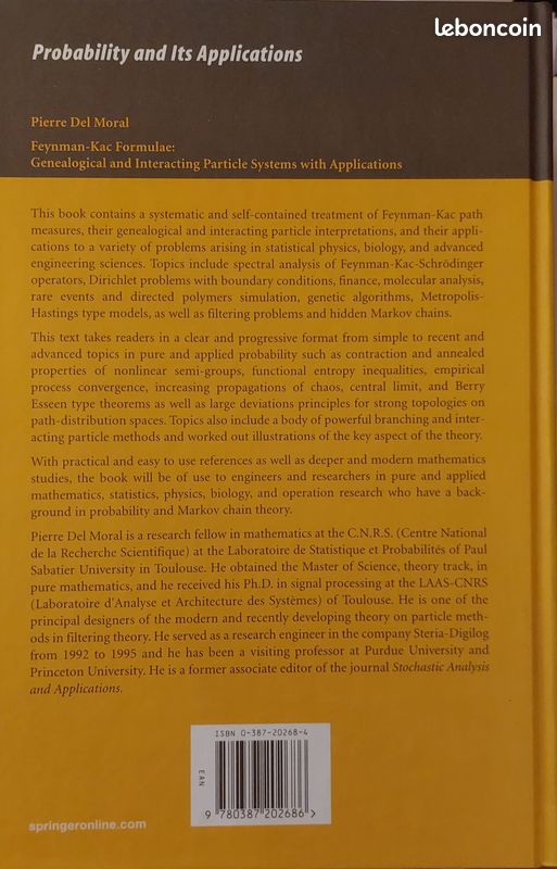 Feynman-Kac formulae. Genealogical and Interacting particle systems with applications. P. Del Moral (image 2)