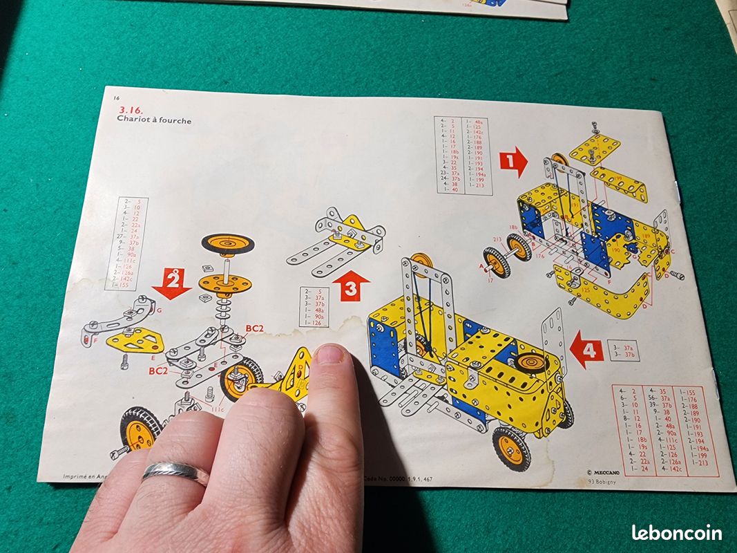 Gros Lot De Meccano Vintage - Avec Boîtes Et Notices, "dans Son Jus"