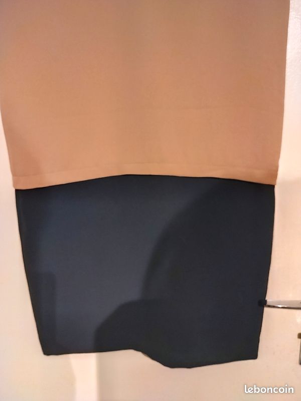 Robe bicolore Mango Suit beige et noir (image 3)