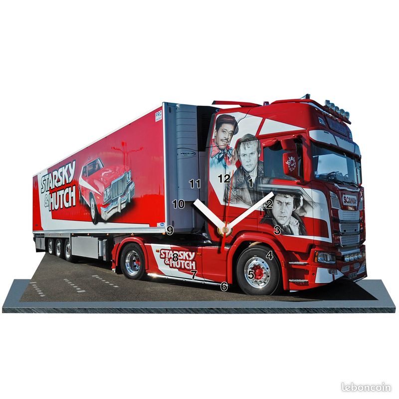 Camion Miniature Scania 10 Avec Horloge Intégrée – France, échelle 20x30cm