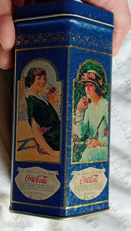 Boite Coca-Cola vintage en métal. Taille 15x8 cm (image 5)
