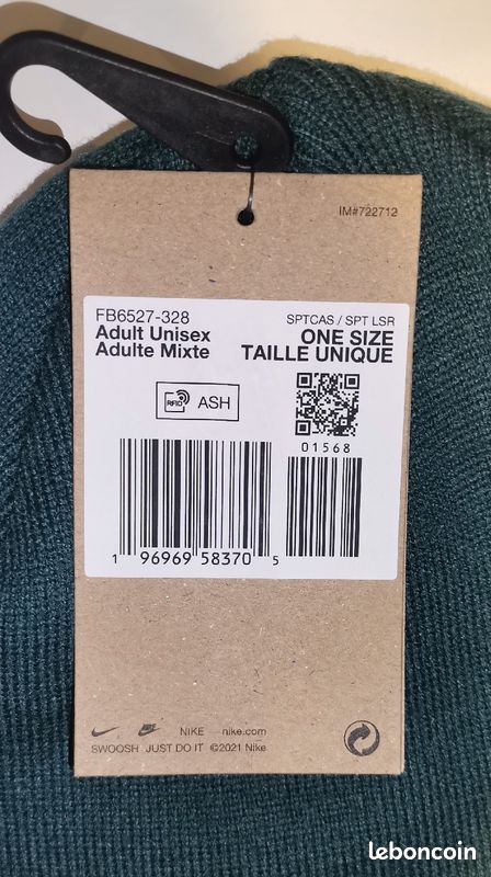 Bonnet neuf unisexe vert foncé Peak Nike taille unique (image 7)