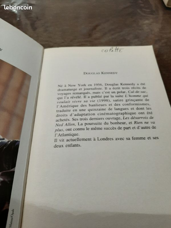 Livre de Douglas Kennedy rien ne va plus (image 4)