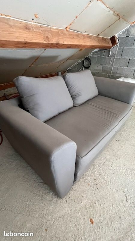 Canape réversible gris (image 1)