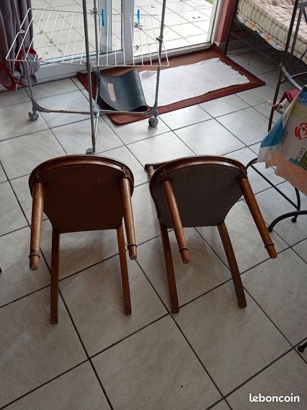 2 chaises anciennes bois massif (image 4)