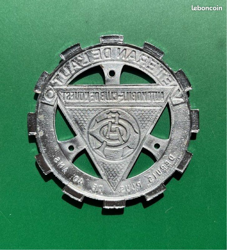 Rare badge insigne emblème de radiateur ancienne voiture Côte