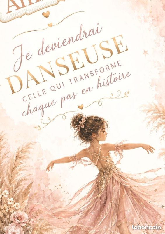 Affiche Prénom - Décoration Danseuse - Affiche Personnalisée Fille - Illustration Danseuse (image 4)