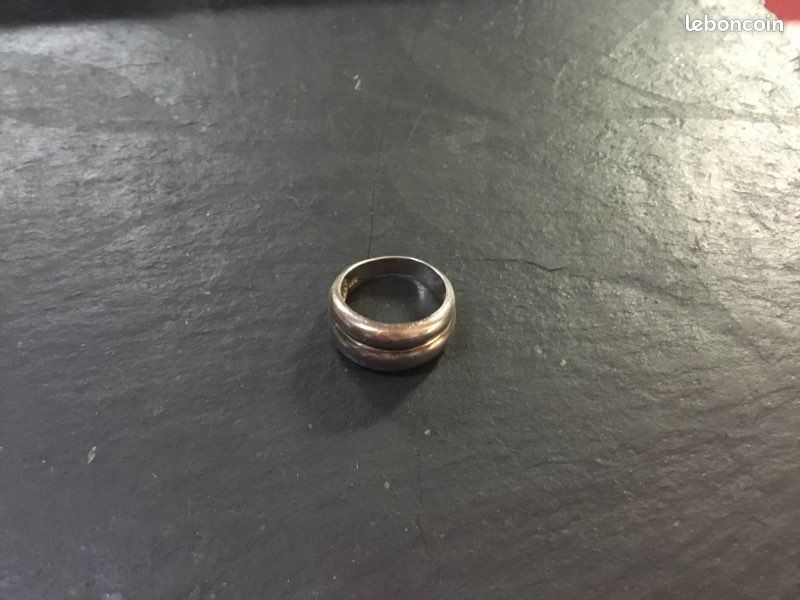 Bague Large Vintage En Argent Massif 925 - Taille 52, Pierre Bleue - Neuf Sans étui