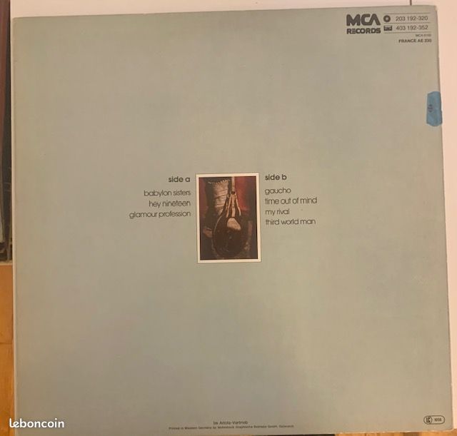 LP Disque vinyle 33 T – Steely Dan – Gaucho (image 2)