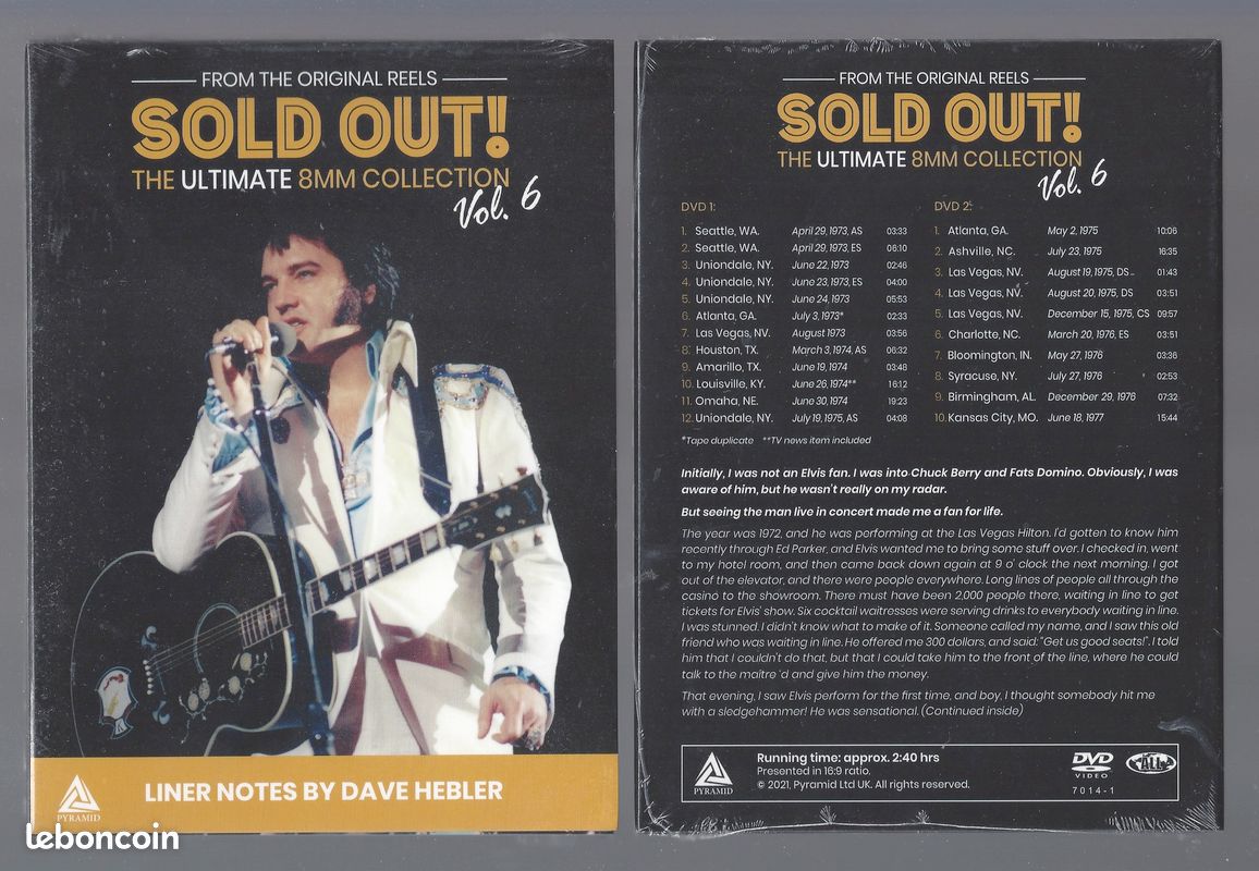 Elvis presley sold out vol 1 Newly Restored au vol 20 deluxe digipack 40 dvd discs originaux +45 heures de concerts avec son direct Label Pyramid Collection complète sous blister ultra méga rare (image 8)