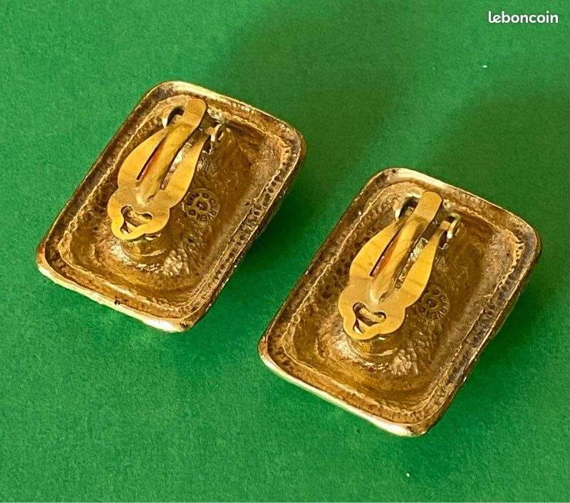 Boucles D'Oreilles Vintage Carven - Fermoir Clip - Occasion