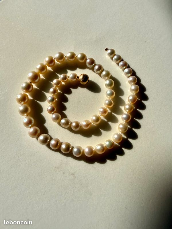 Collier de cygne perle deau douce naturelle s925 plaqué or s925