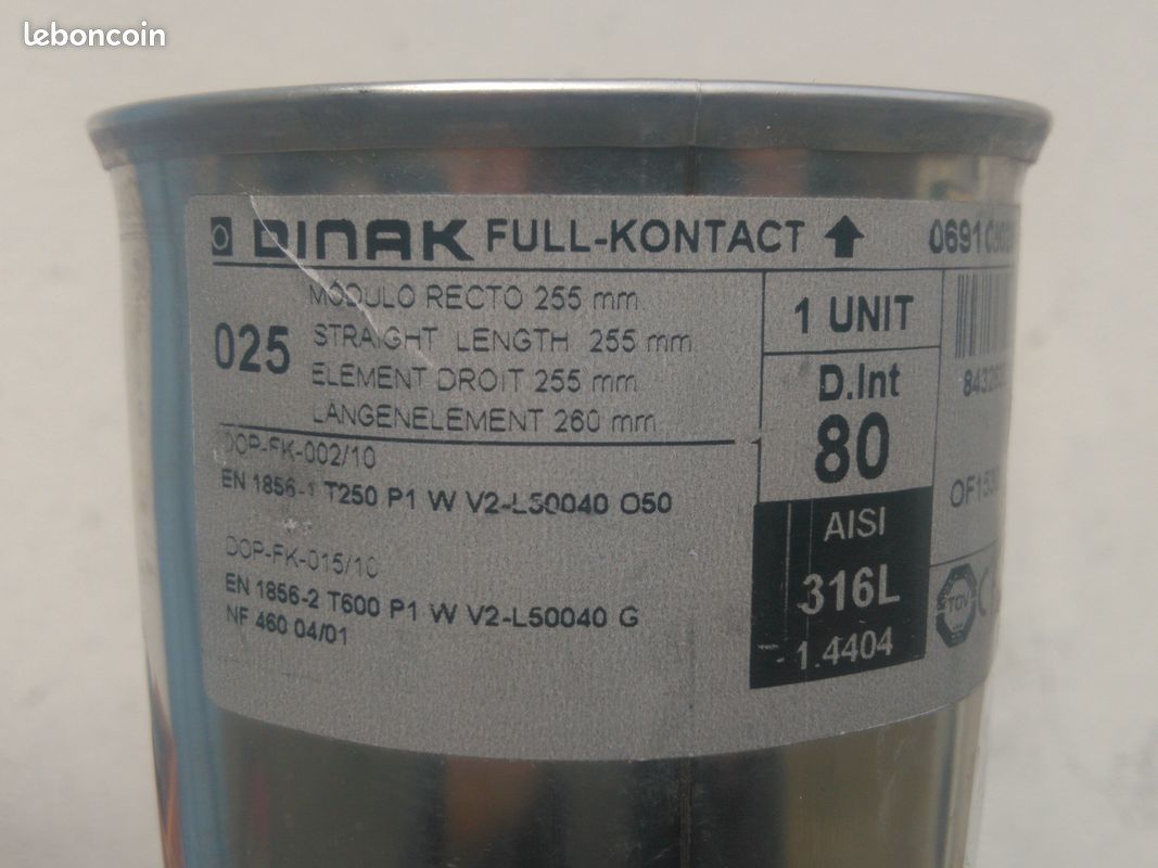 Conduit DINAK droit Ø80 (image 1)