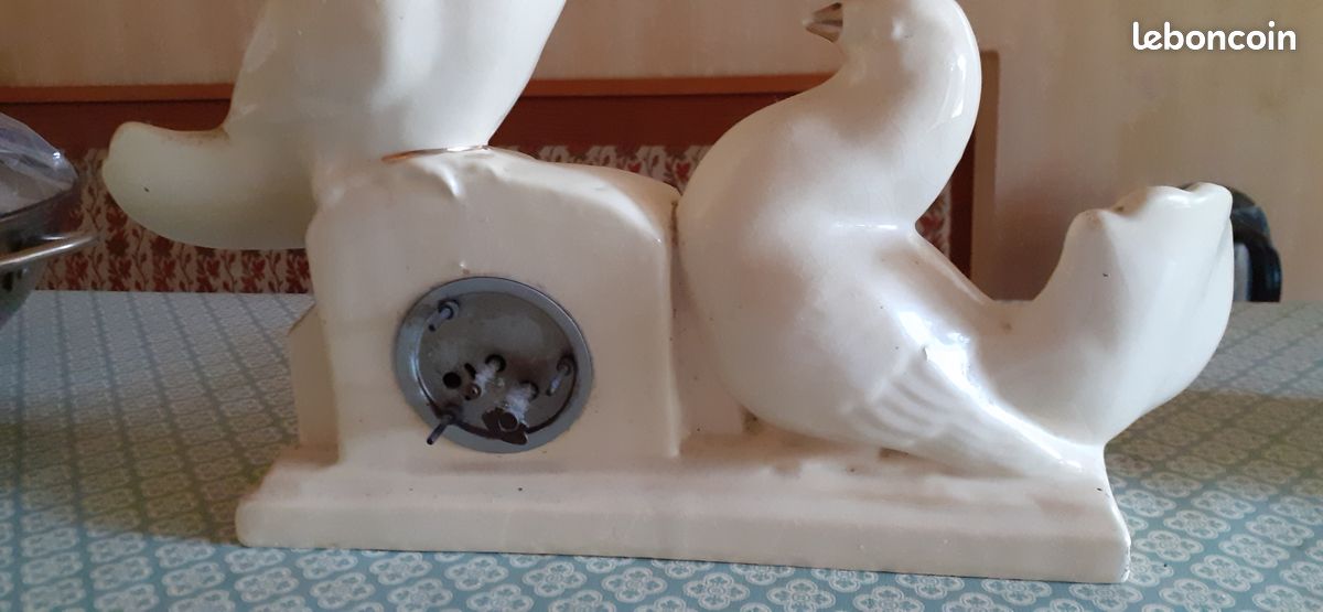 Pendule de cheminee en faience (image 3)